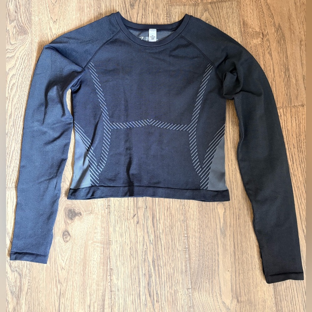 Zella Black Seamless Crewneck Performance Top